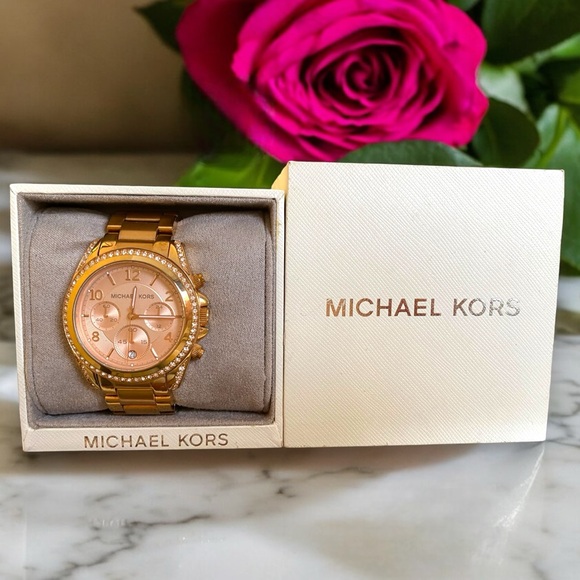 MICHAEL KORS MK5263 Blair All Rose-Gold Tone 39mm Chronograph Ladies Watch - Picture 2 of 16